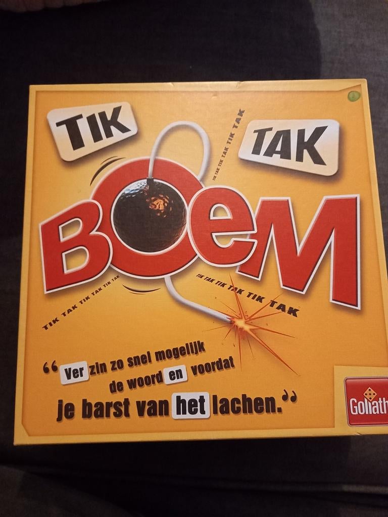 Tik tak boem spel ZGAN, Vijf spelers of meer, Ophalen of Verzenden, Zo goed als nieuw, Goliath