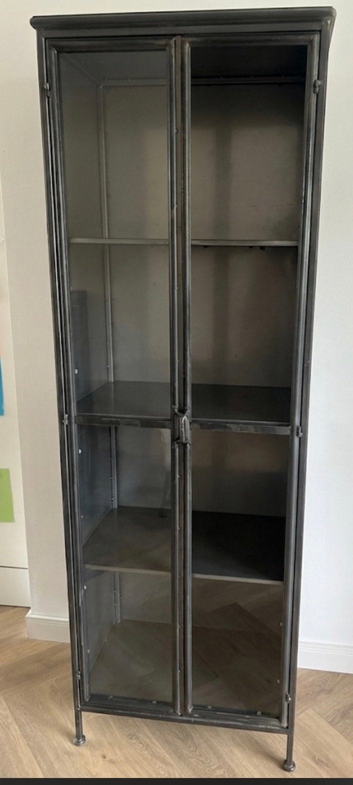 Industriële vitrinekast met glazen deuren GOOSSENS, Huis en Inrichting, Ophalen, Gebruikt, 50 tot 100 cm, Metaal