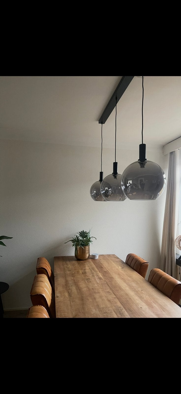 Hanglamp 3 bollen, Ophalen of Verzenden, Zo goed als nieuw, Minder dan 50 cm