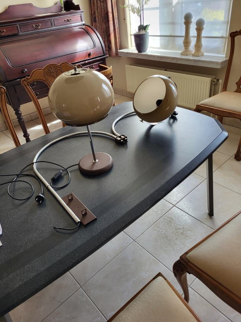 Dijkstra vintage lampenset: booglamp en tafellamp, Ophalen