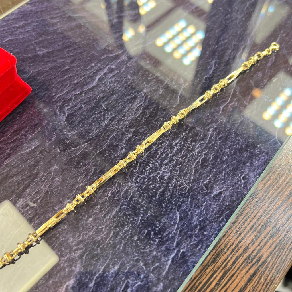 14k gouden armband monte carlo schakel, Ophalen of Verzenden, Nieuw, Goud