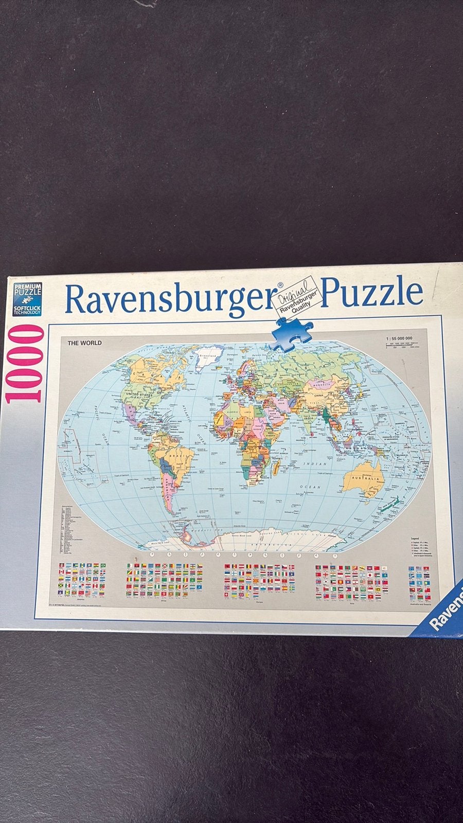 The World Puzzel Ravensburger 1000 st, Hobby en Vrije tijd, Ophalen of Verzenden, 500 t/m 1500 stukjes, Zo goed als nieuw