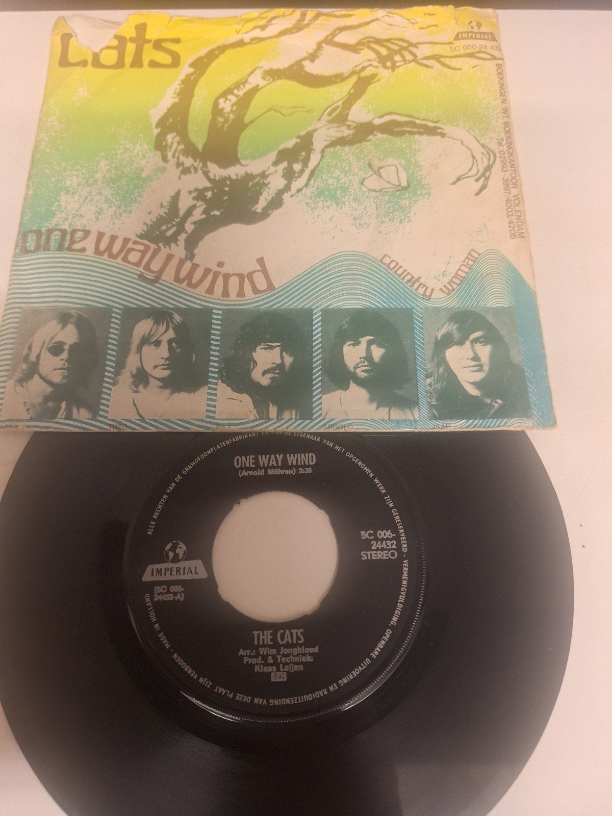 The Cats - One Way Wind, 1971., Fotohoes, Verzenden, 7 inch, Pop
