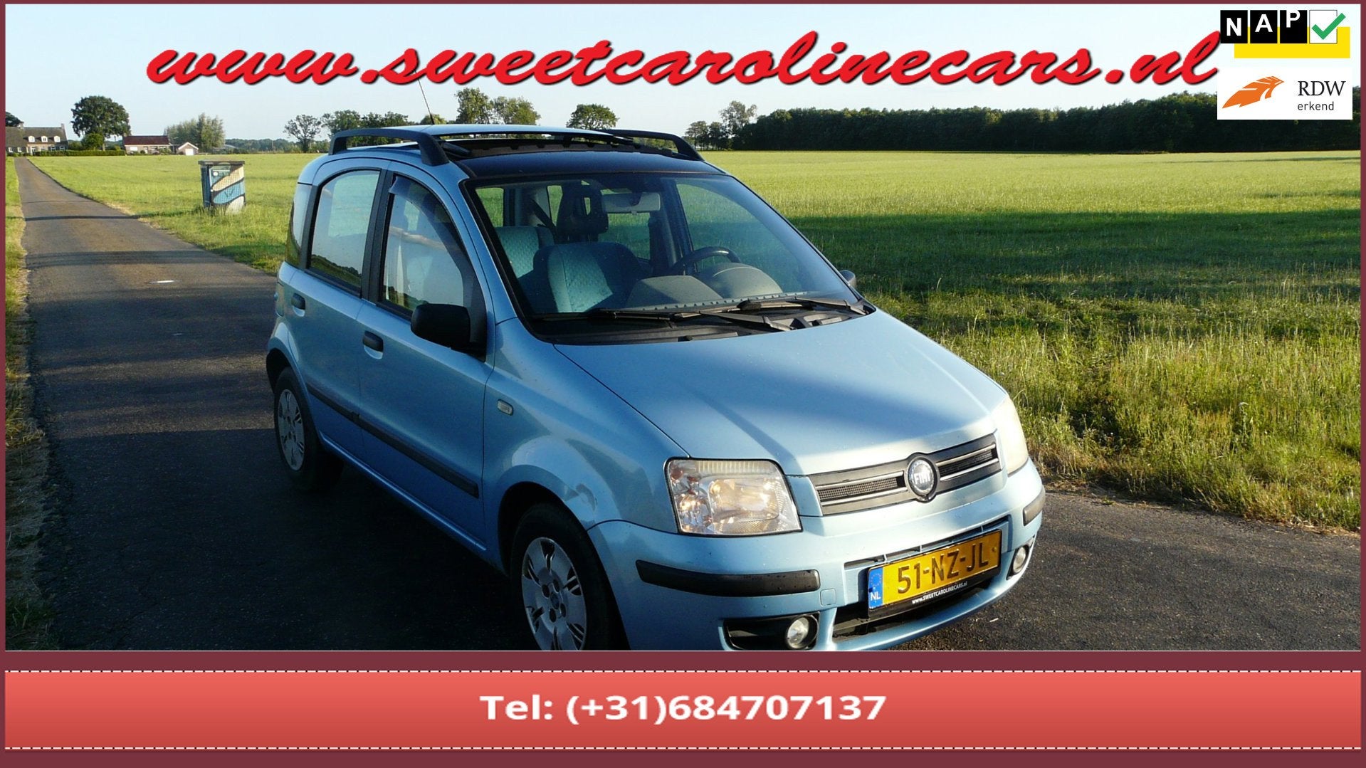 Fiat Panda 1.2 SportSound,Panoramadak,Elec.pakket,Trekhaak!, Voorwielaandrijving, Stof, Gebruikt, Origineel Nederlands