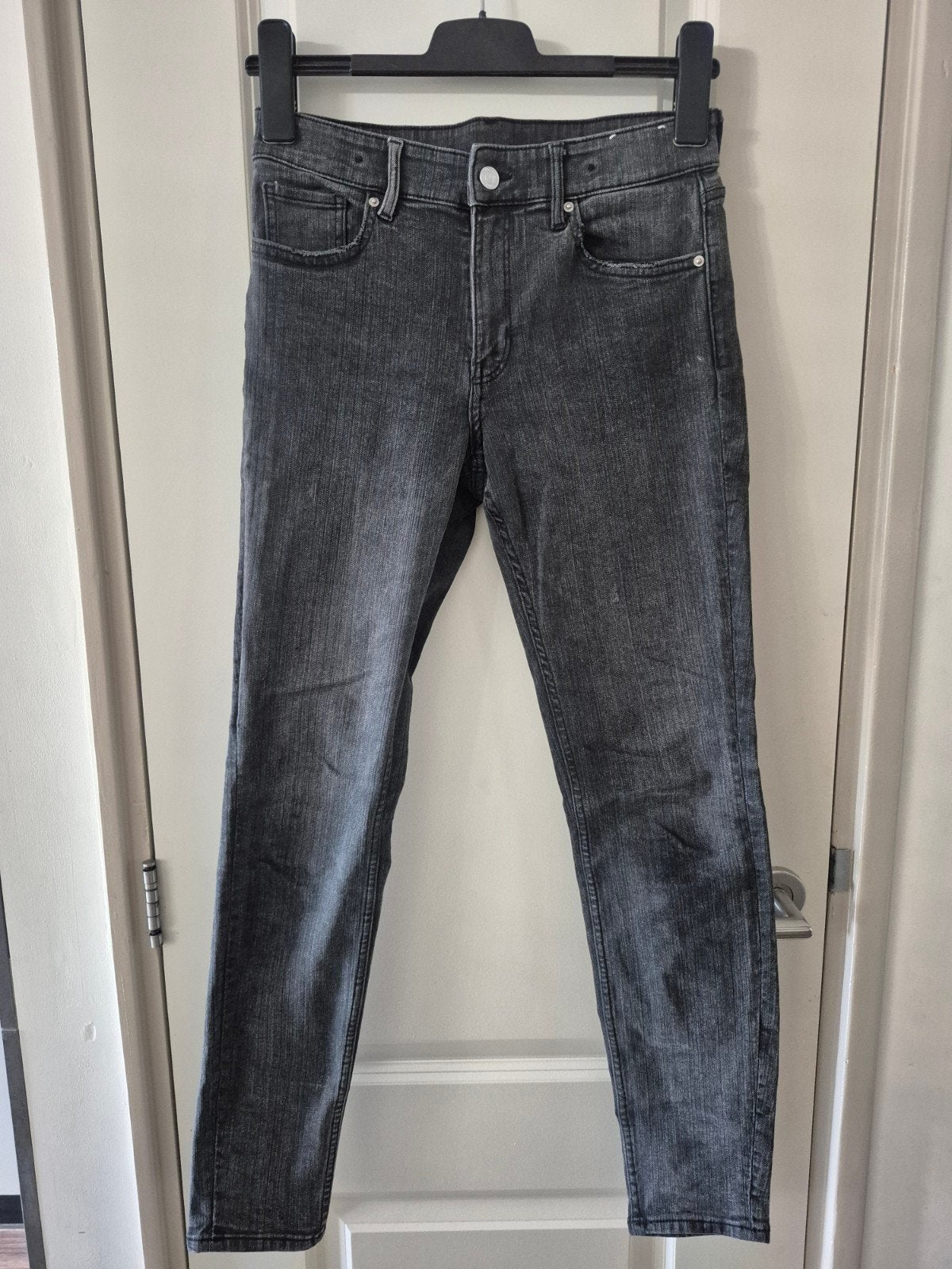 H&M 164 skinny midwaist jeans broek spijkerbroek grijs verst, Ophalen of Verzenden, Meisje, Broek
