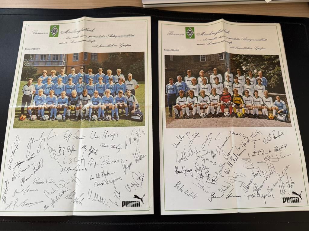 Autogrammblatt Borussia Mönchengladbach, Verzamelen, Sportartikelen en Voetbal, Ophalen of Verzenden, Gebruikt, Ajax, Poster, Plaatje of Sticker