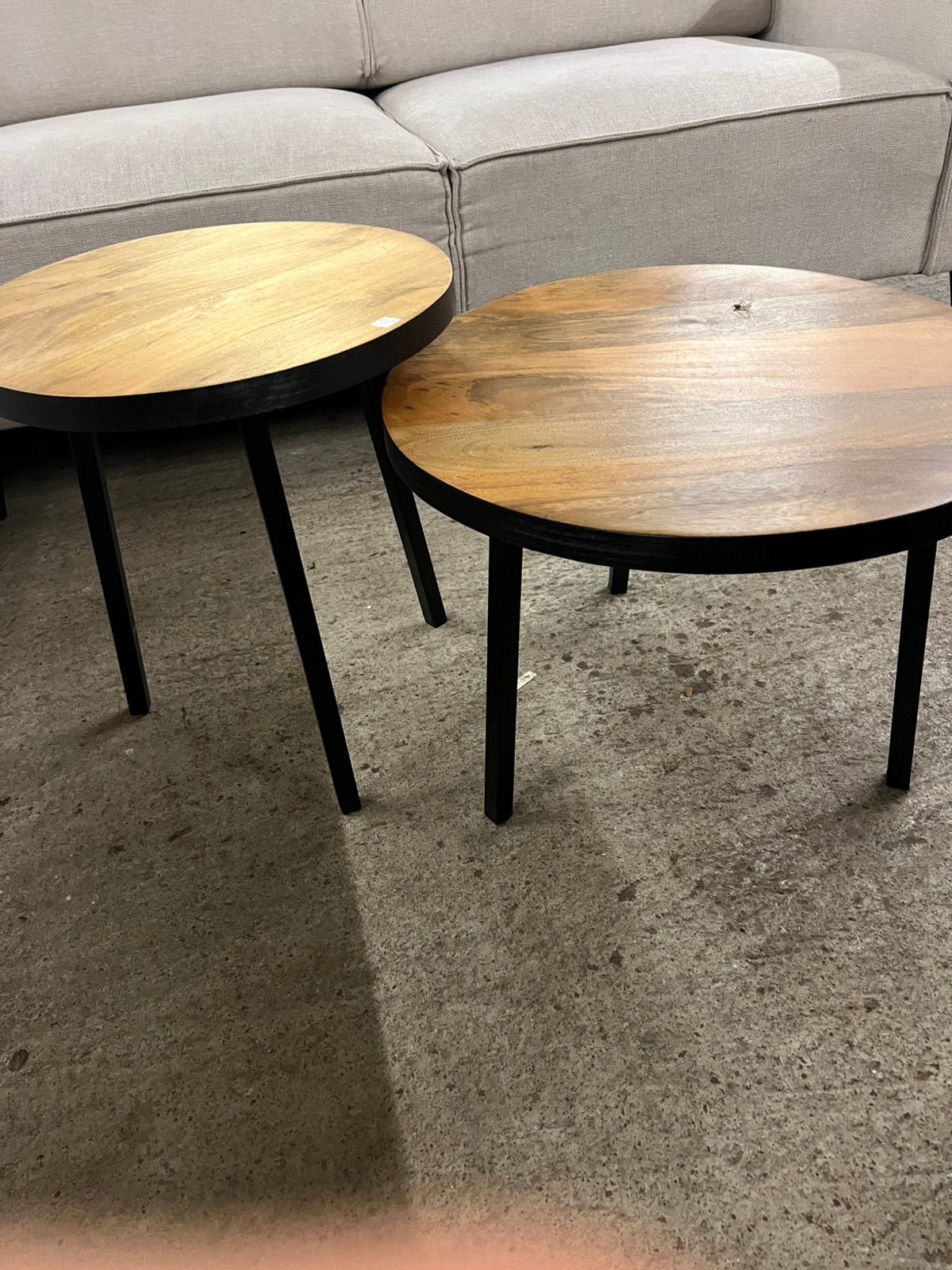Bijzettafel set van 2, Ophalen, ., Rond, 50 tot 100 cm