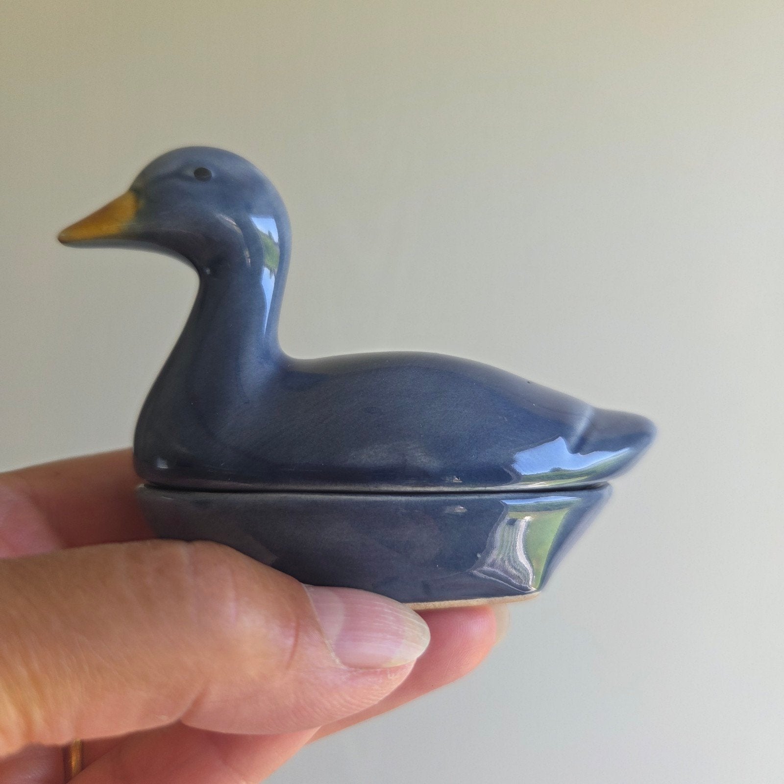 zeer zeldzaam Michel Caugant miniatuur eendje, blauw, Ophalen of Verzenden