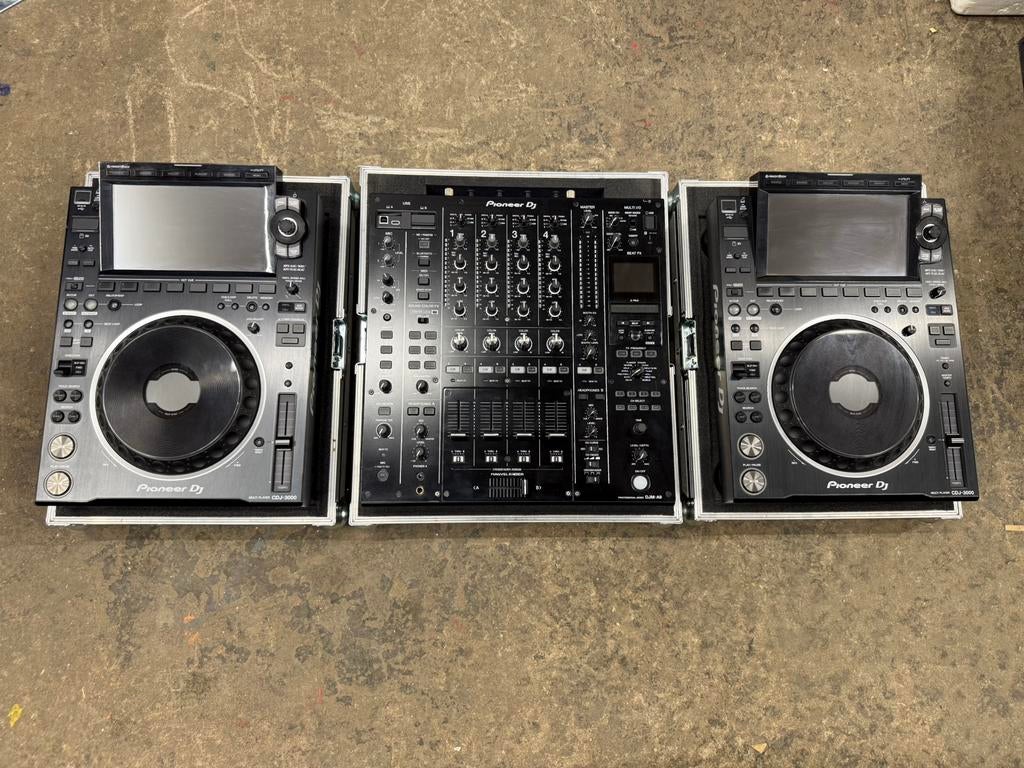 Pioneer set, 2x CDJ-3000 en DJM-A9 inclusief flightcases, Muziek en Instrumenten, Ophalen, Gebruikt, Dj-set, Pioneer
