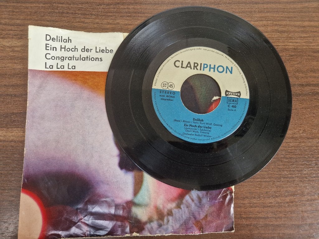 Delilah / Ein Hoch Der Liebe / Congratulations / La La La, Ophalen of Verzenden, Zo goed als nieuw, 7 inch, Schlager