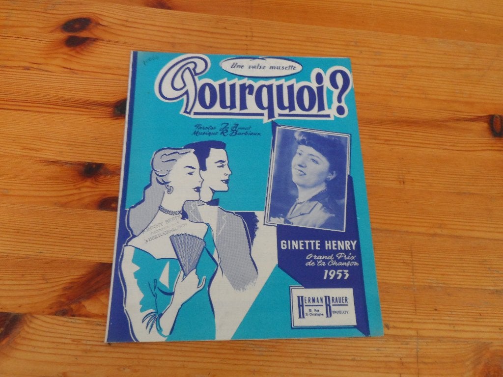 Pourquoi - barbieux / arnot - ginette henry, Gebruikt, Gitaar, Ophalen of Verzenden, Artiest of Componist