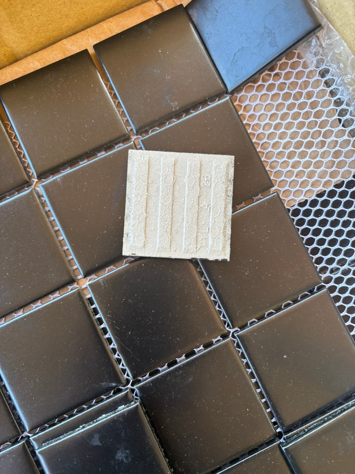 Zwart witjes losse tegeltjes voor jaren 30 gootsteen keuken, Ophalen of Verzenden, Minder dan 5 m², Wandtegels, Keramiek
