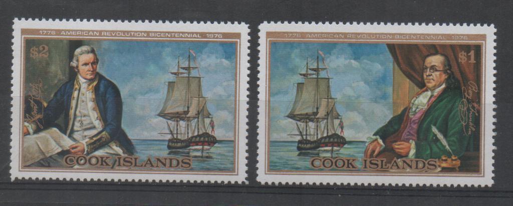 W589 Cook islands 485/86 postfris Schepen, Verzenden, Postfris, Overige thema's