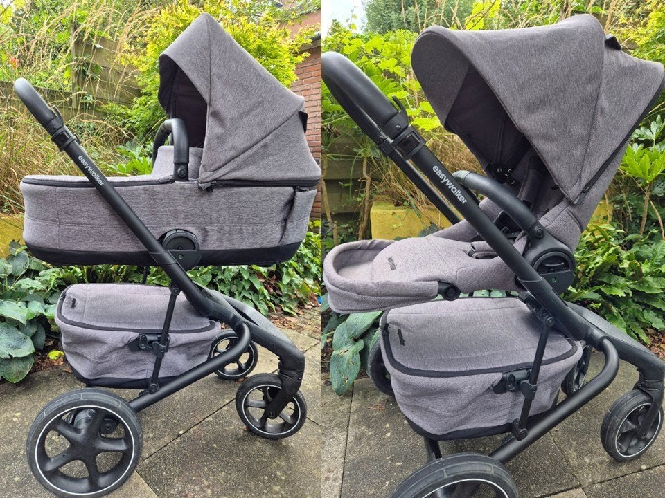 Easywalker kinderwagen met reiswieg (Jimmey), Gebruikt, Combiwagen, Verstelbare duwstang, Ophalen