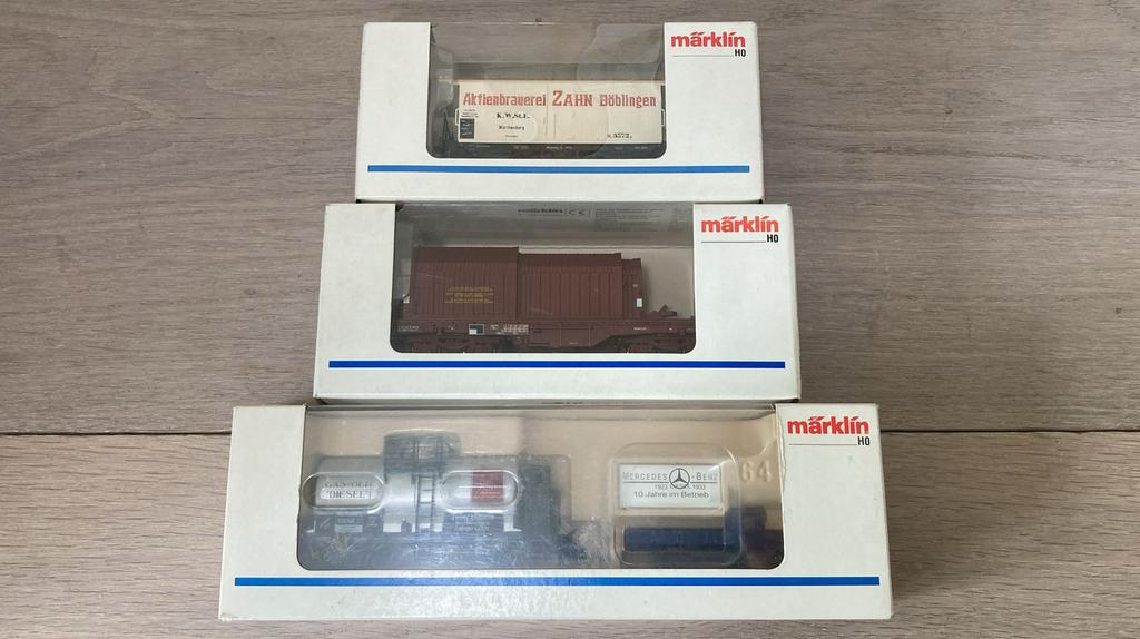 Marklin ho 48281, 4707 en museum 1992 wagons nieuwstaat, Gelijkstroom, Verzenden, Märklin, Nieuw
