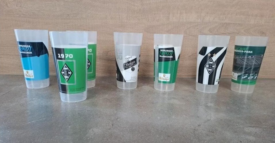 drinkbekers voetbal,Duitse voetbalbekers,Borussia Gladbach, Ophalen of Verzenden, Zo goed als nieuw, Buitenlandse clubs
