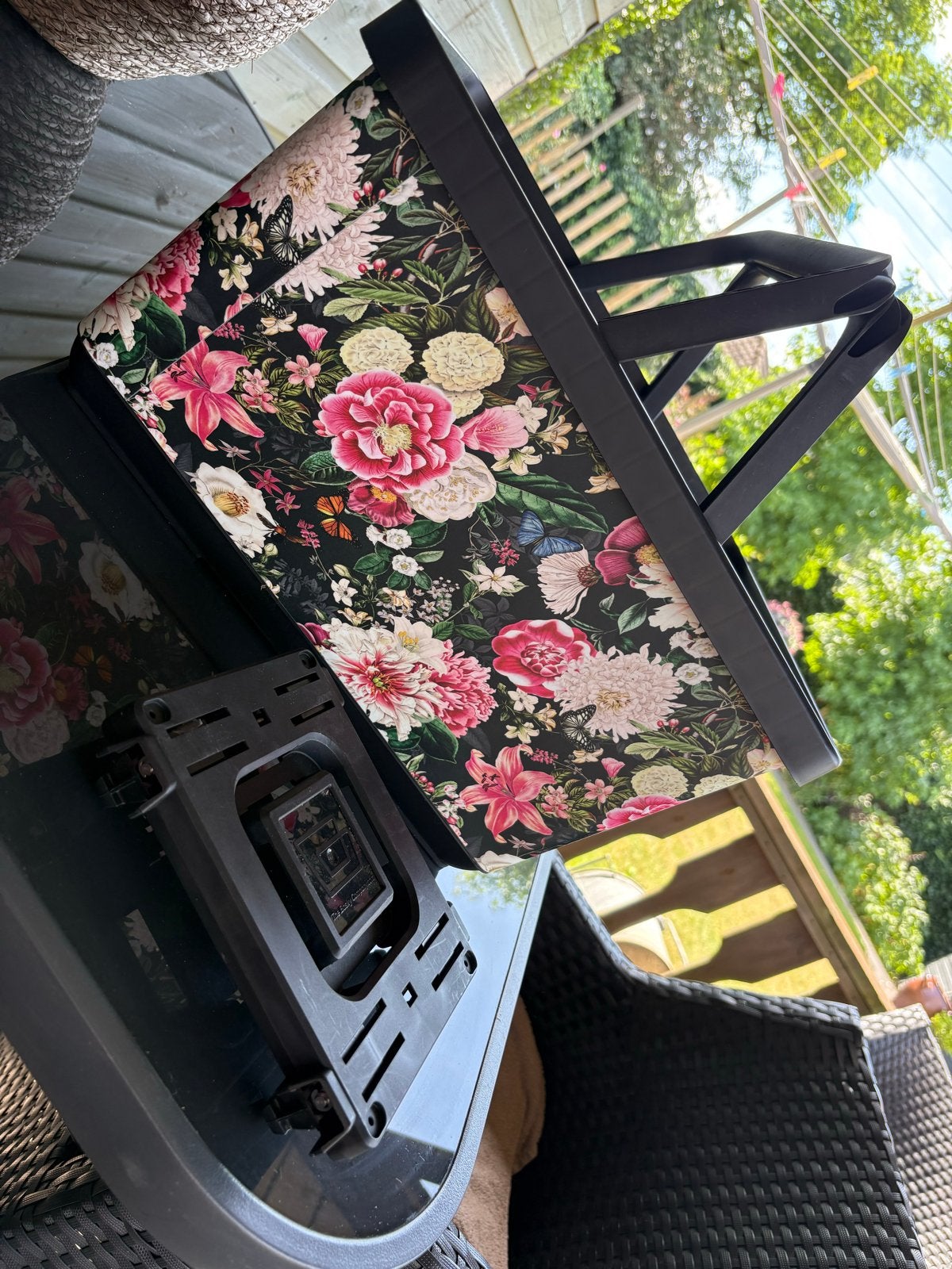 Fietsmand Basky Basket met bloemenprint bagagedrager, Fietsen en Brommers, Fietsaccessoires | Fietsmanden, Ophalen, Zo goed als nieuw