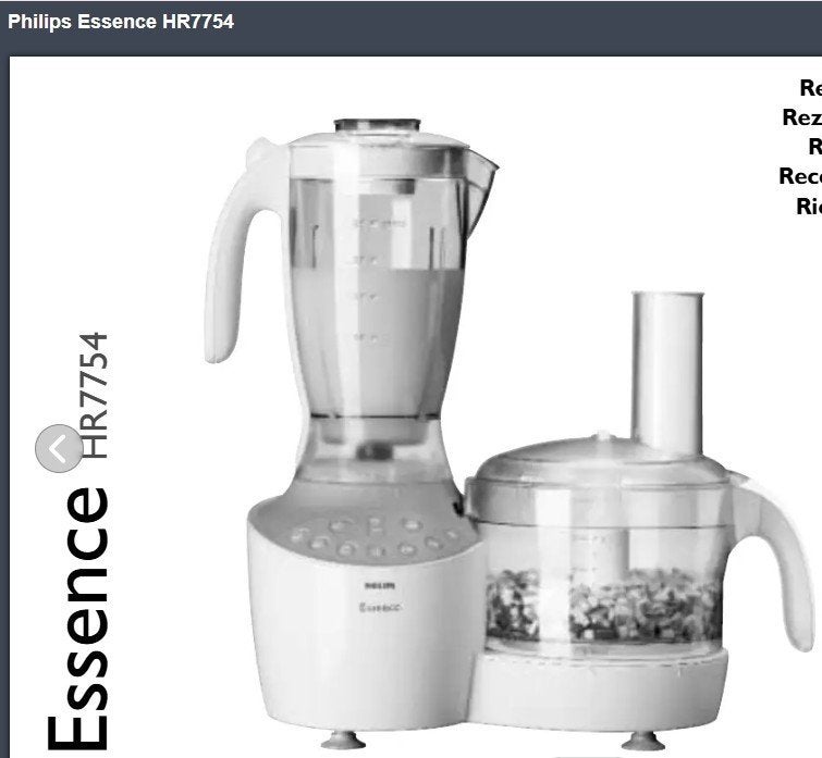 Philips Essence HR7754 keukenmachine, Gebruikt, 3 snelheden of meer, Ophalen of Verzenden, 2 tot 3 liter