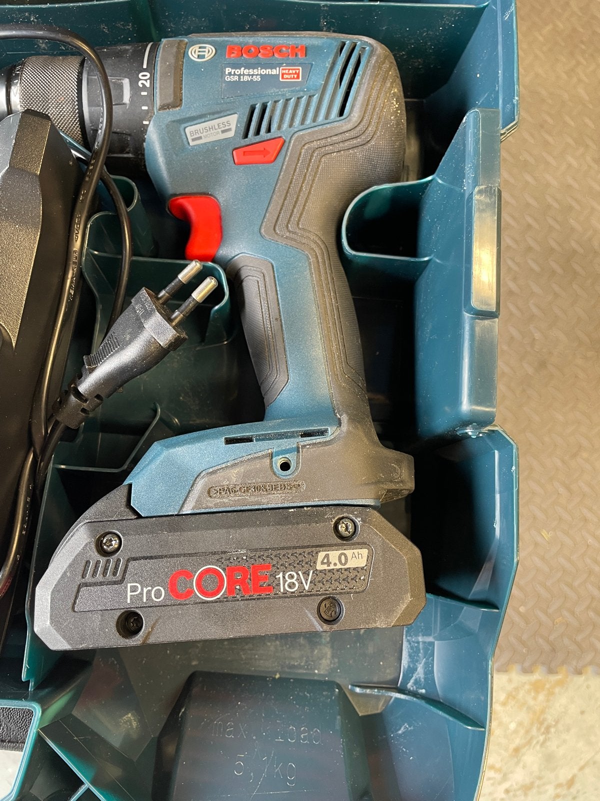 Bosch Professional GSR 18V-55 Accuboormachine met 3 accu's, 600 watt of meer, Variabele snelheid, Ophalen of Verzenden, Zo goed als nieuw