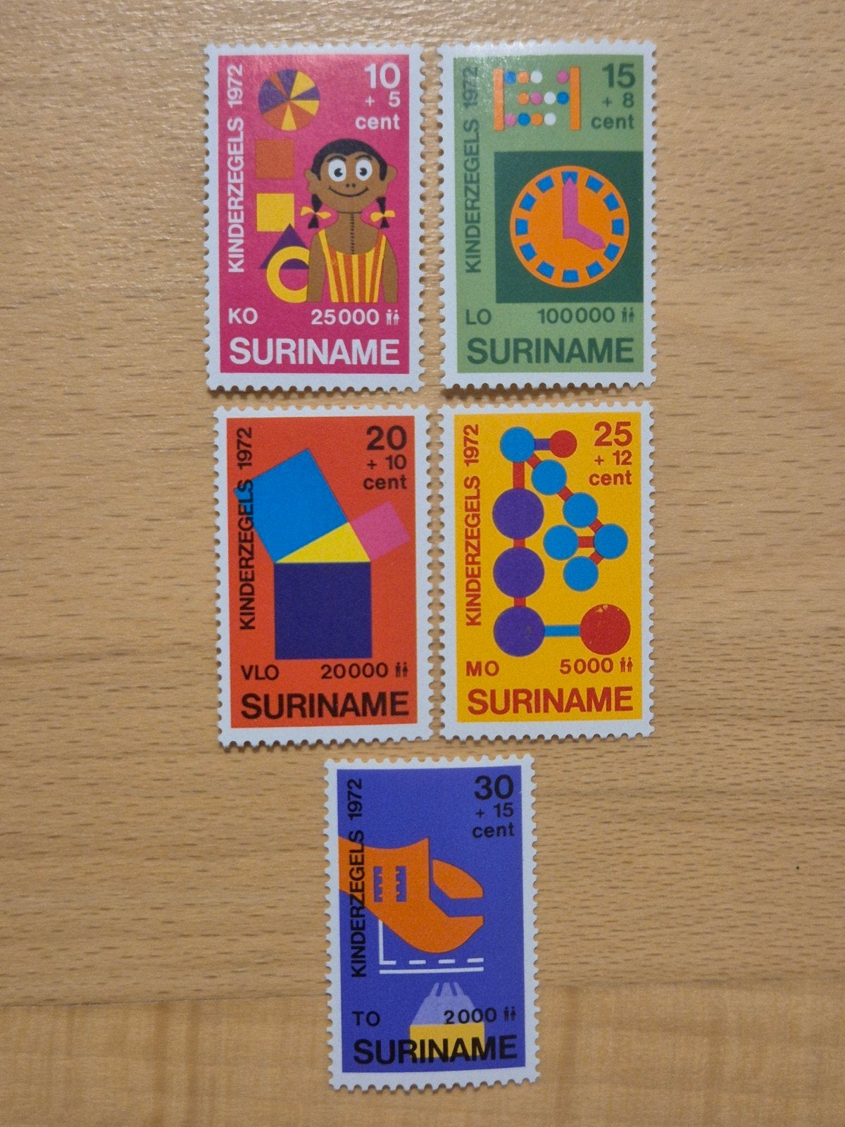 Suriname 1972 kinderpostzegels, Ophalen of Verzenden, Postfris