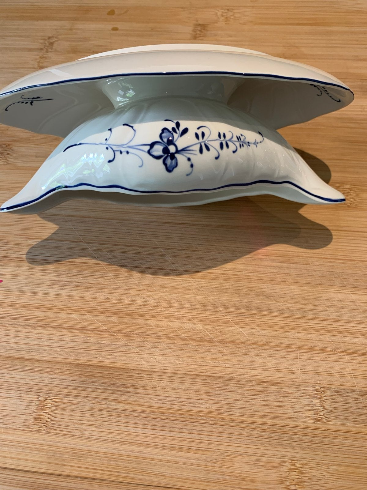 Villeroy & Boch juskom met schotel - Blauw en wit, Verzenden, Overige typen, Zo goed als nieuw, Overige stijlen