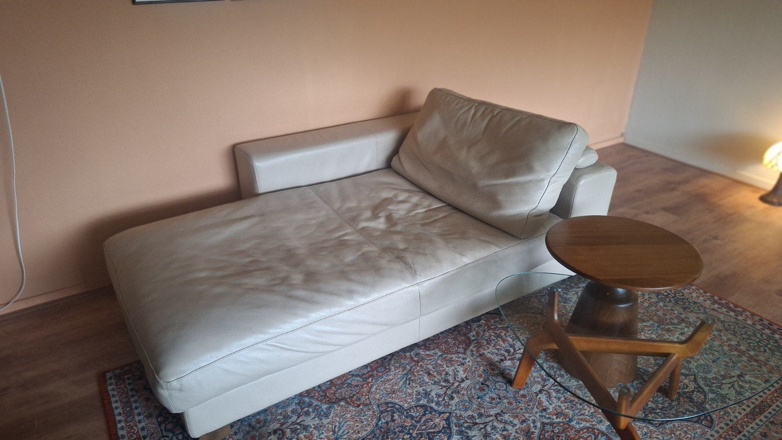Leren bank chaise longue van Natuzzi - Zo goed als nieuw, Ophalen, Eenpersoons, 150 tot 200 cm, Leer