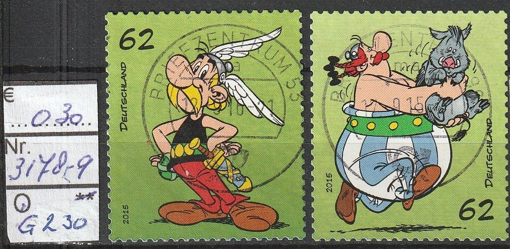 Bund Asterix Michel 3178-9 Nr.G230g, Postzegels en Munten, Verzenden, 1990 tot heden, Gestempeld