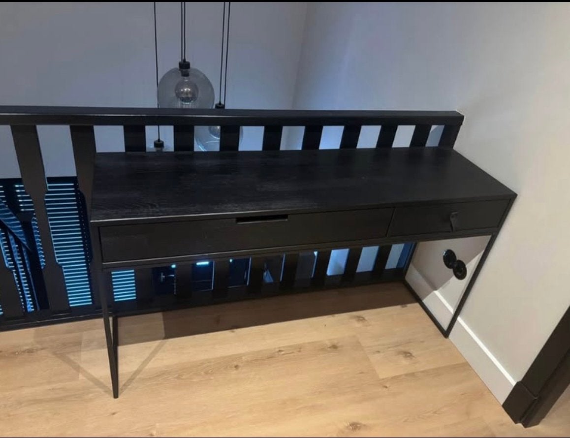 Woood Sidetable - Zwart, 140 cm breed, Huis en Inrichting, Tafels | Sidetables, Ophalen, Gebruikt, 100 tot 150 cm, Overige houtsoorten