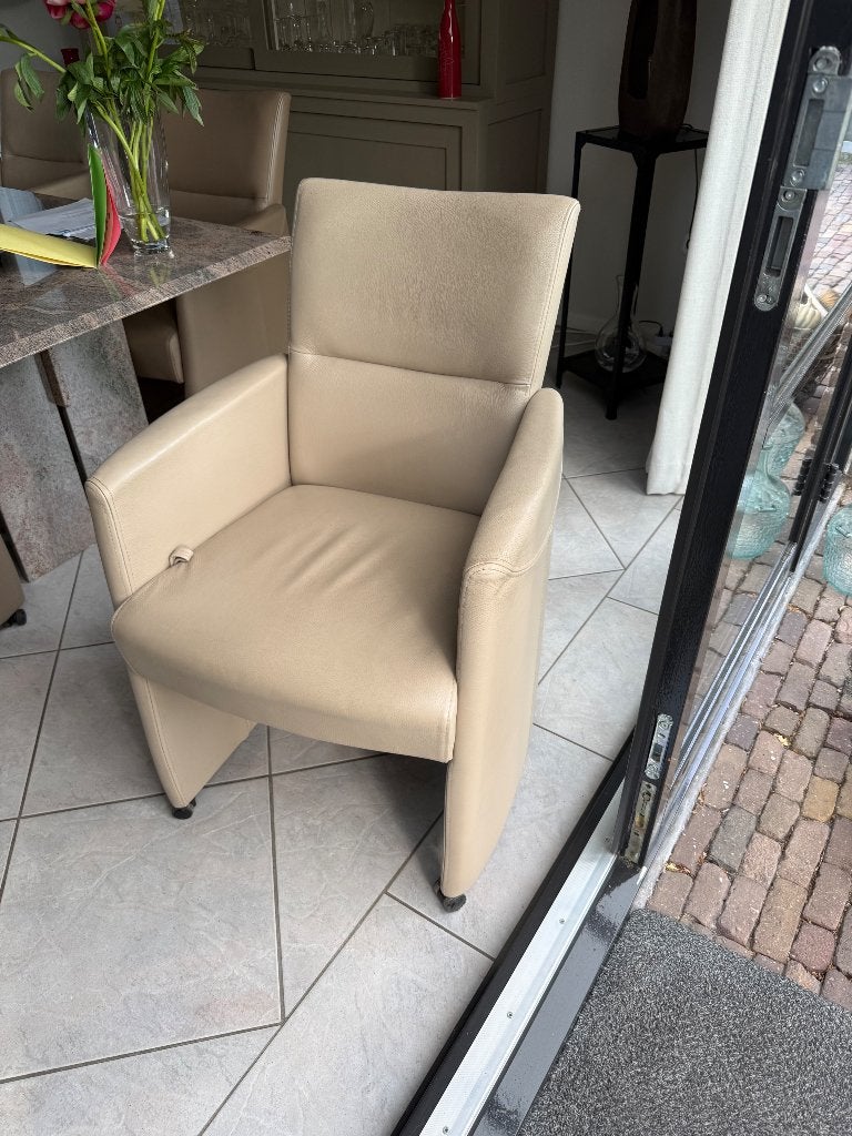 6 x lederen stoelen, Ophalen, Gebruikt, Overige kleuren, Leer