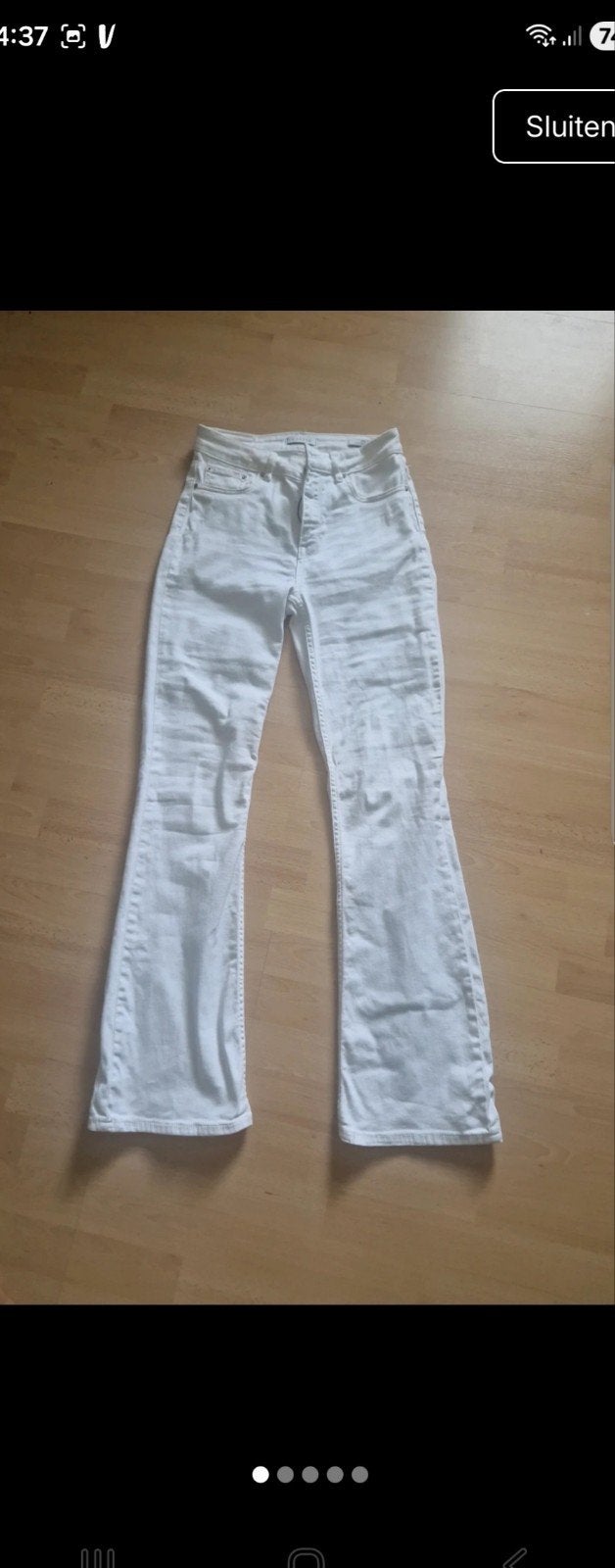 Costes witte flared broek maat 29, lengte 34, Kleding | Dames, Broeken en Pantalons, Maat 38/40 (M), Wit, Ophalen of Verzenden