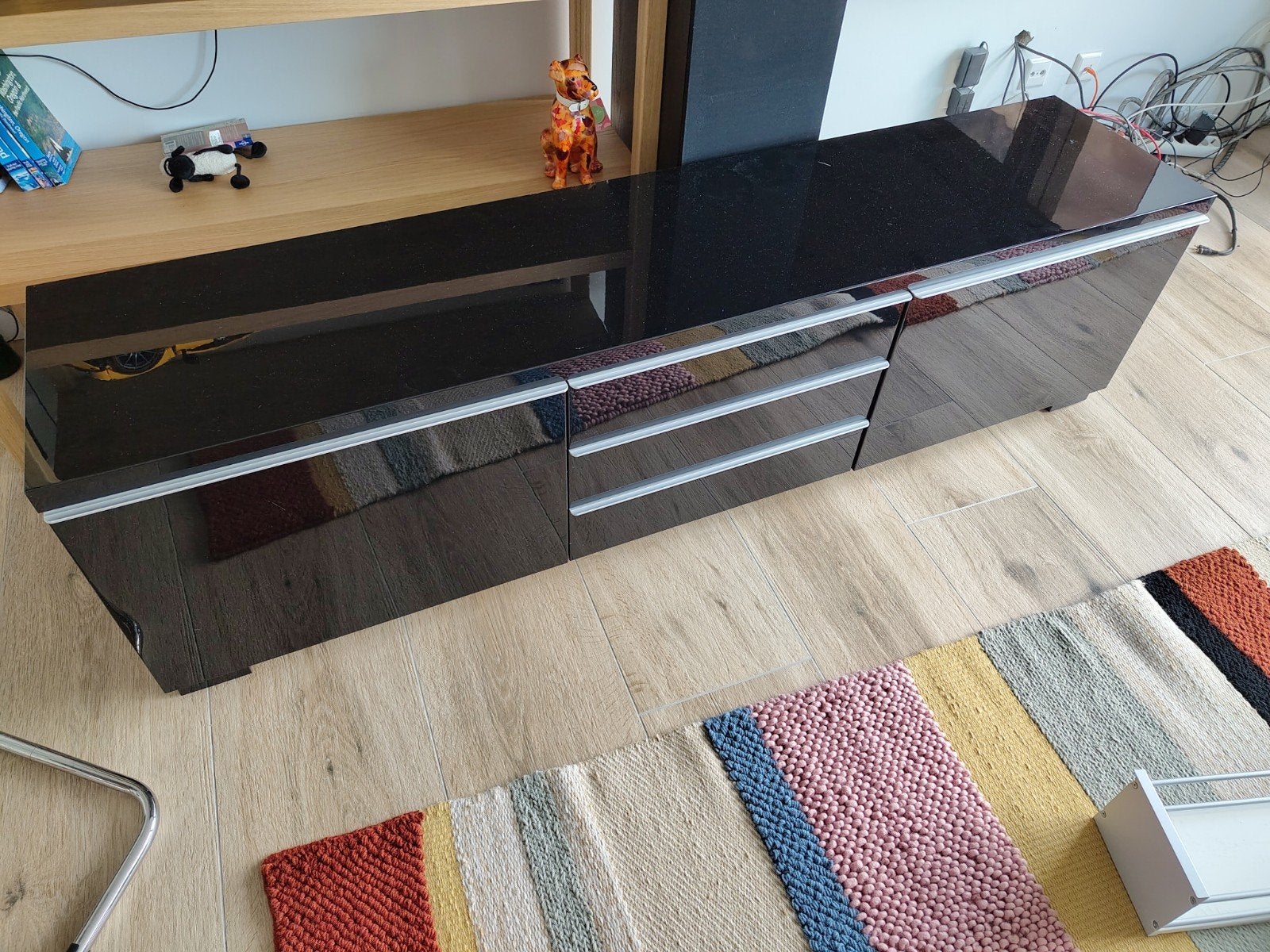 Ikea Bresta tv meubel zwart, Ophalen, Gebruikt, 150 tot 200 cm, Modern
