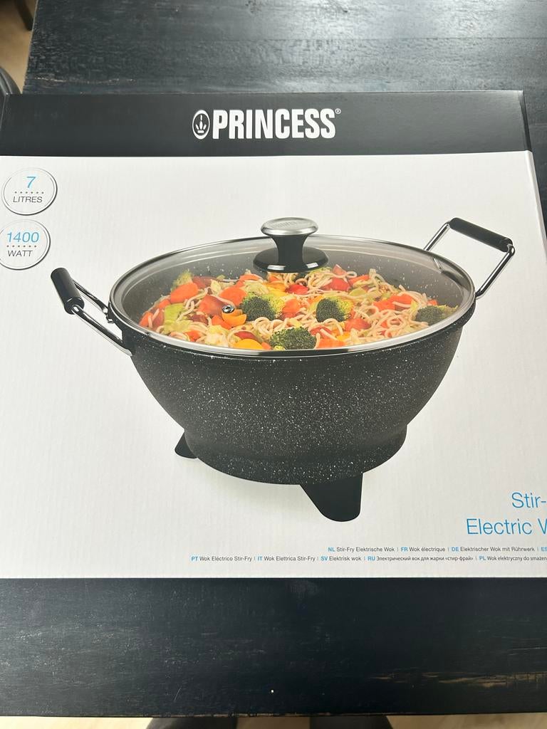 Princess elektrische wokpan 7 liter, 4 liter of meer, Ophalen of Verzenden, Nieuw