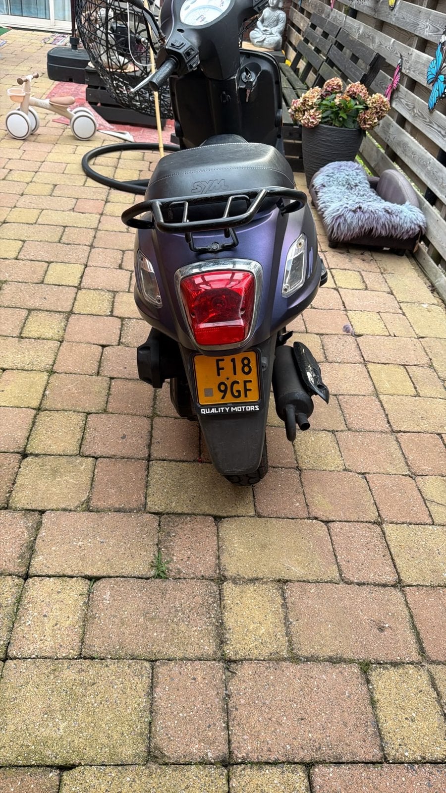 Sym Fiddle II Scooter - Paars, 17045 km, Ophalen, Gebruikt, Benzine, SYM