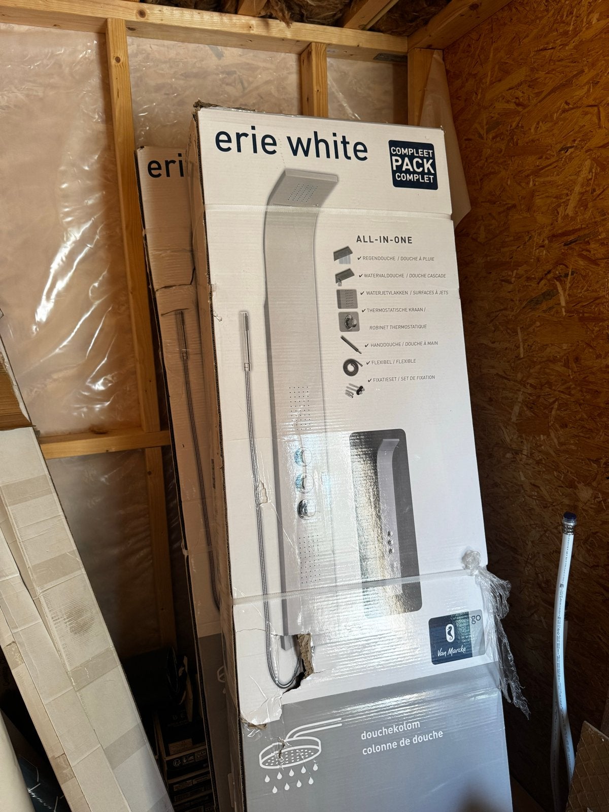 Twee nieuwe douchekolommen (Erie White) - Compleet Pakket, Ophalen of Verzenden, Nieuw, Douche