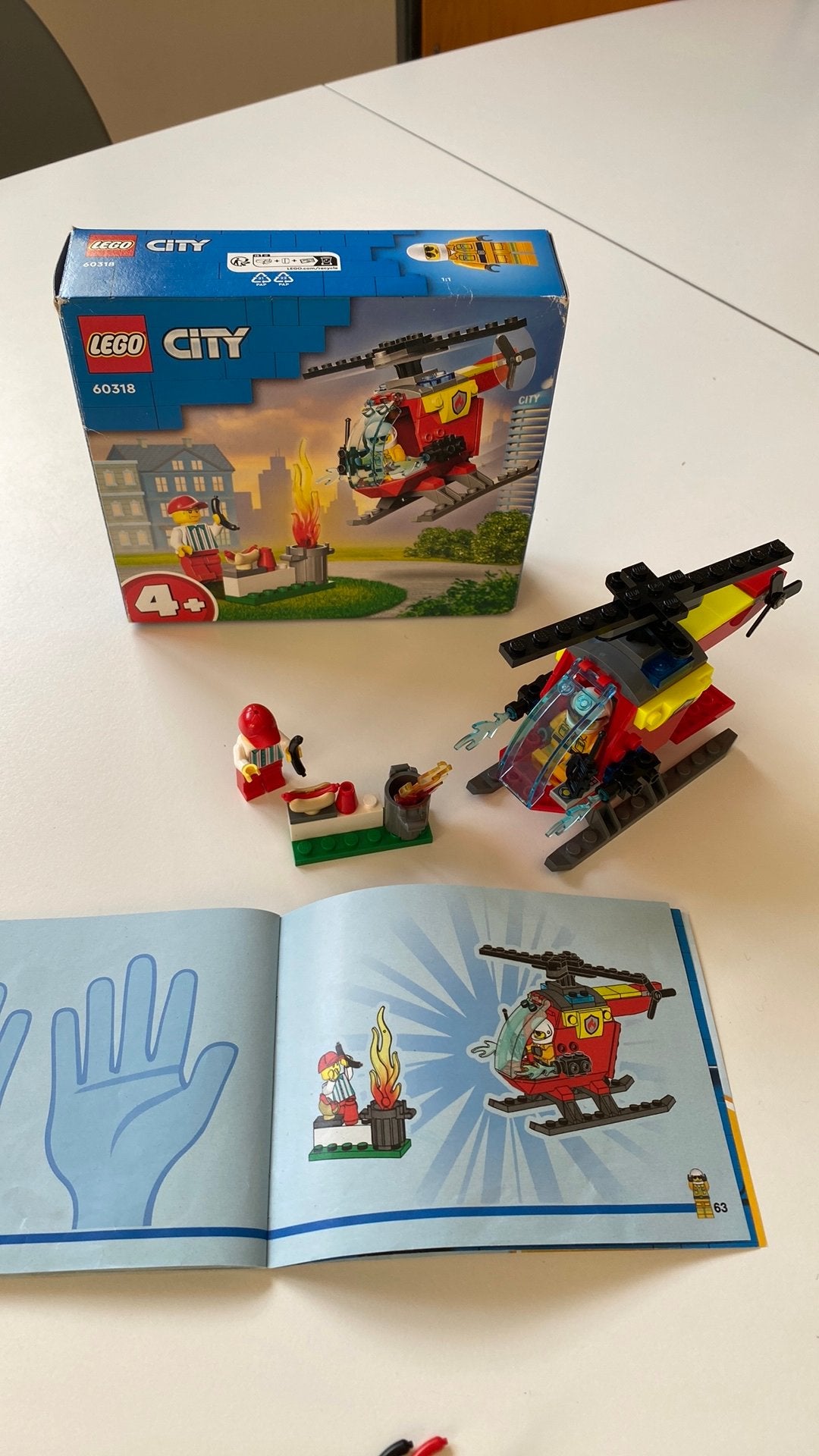 Complete set lego city 60318 brandweerhelikopter, Lego, Ophalen of Verzenden, Inclusief instructies, Complete set