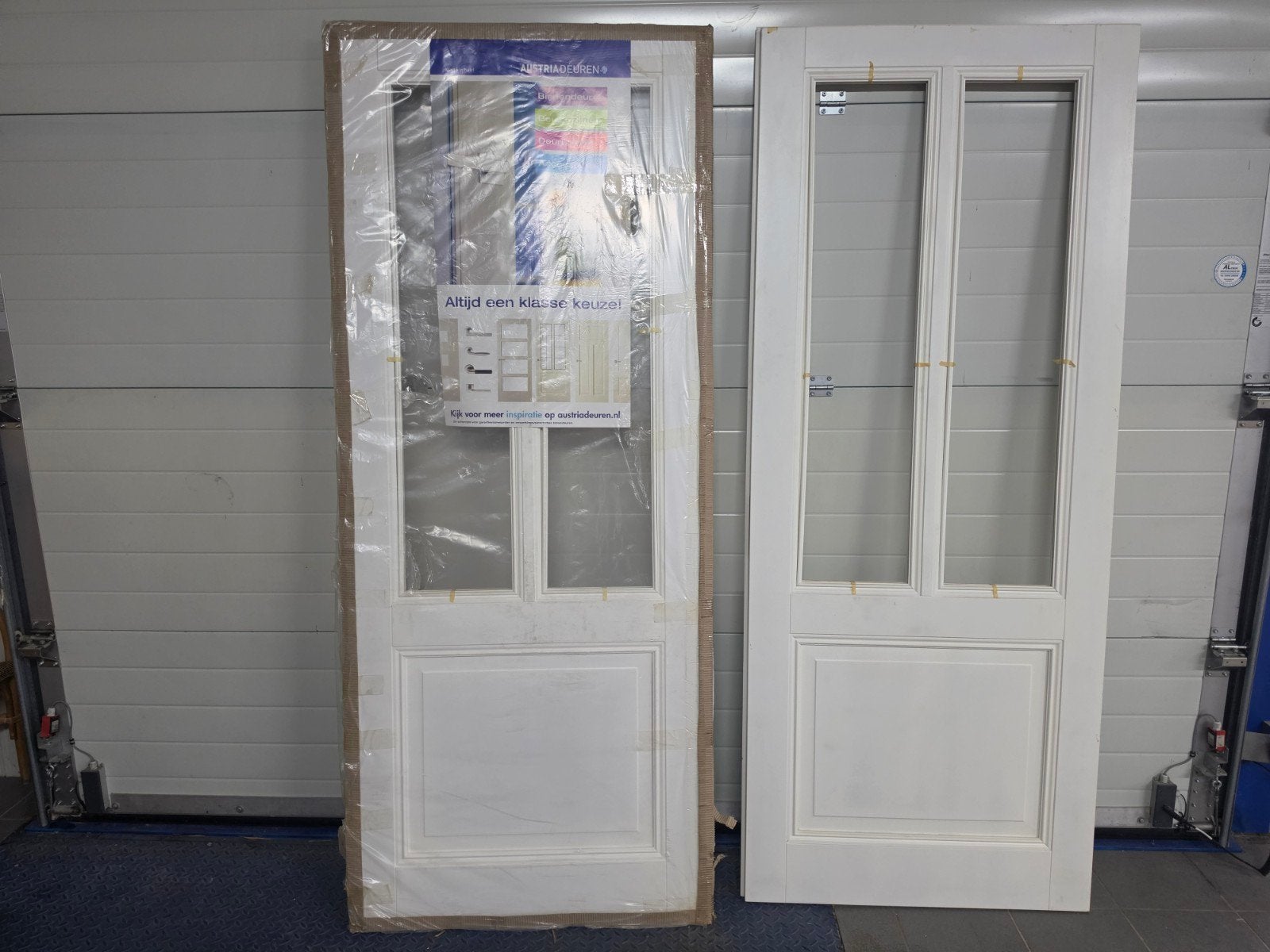 2x Linkse opdekdeuren 93x231,5 cm, 80 tot 100 cm, 215 cm of meer, Binnendeur, Nieuw