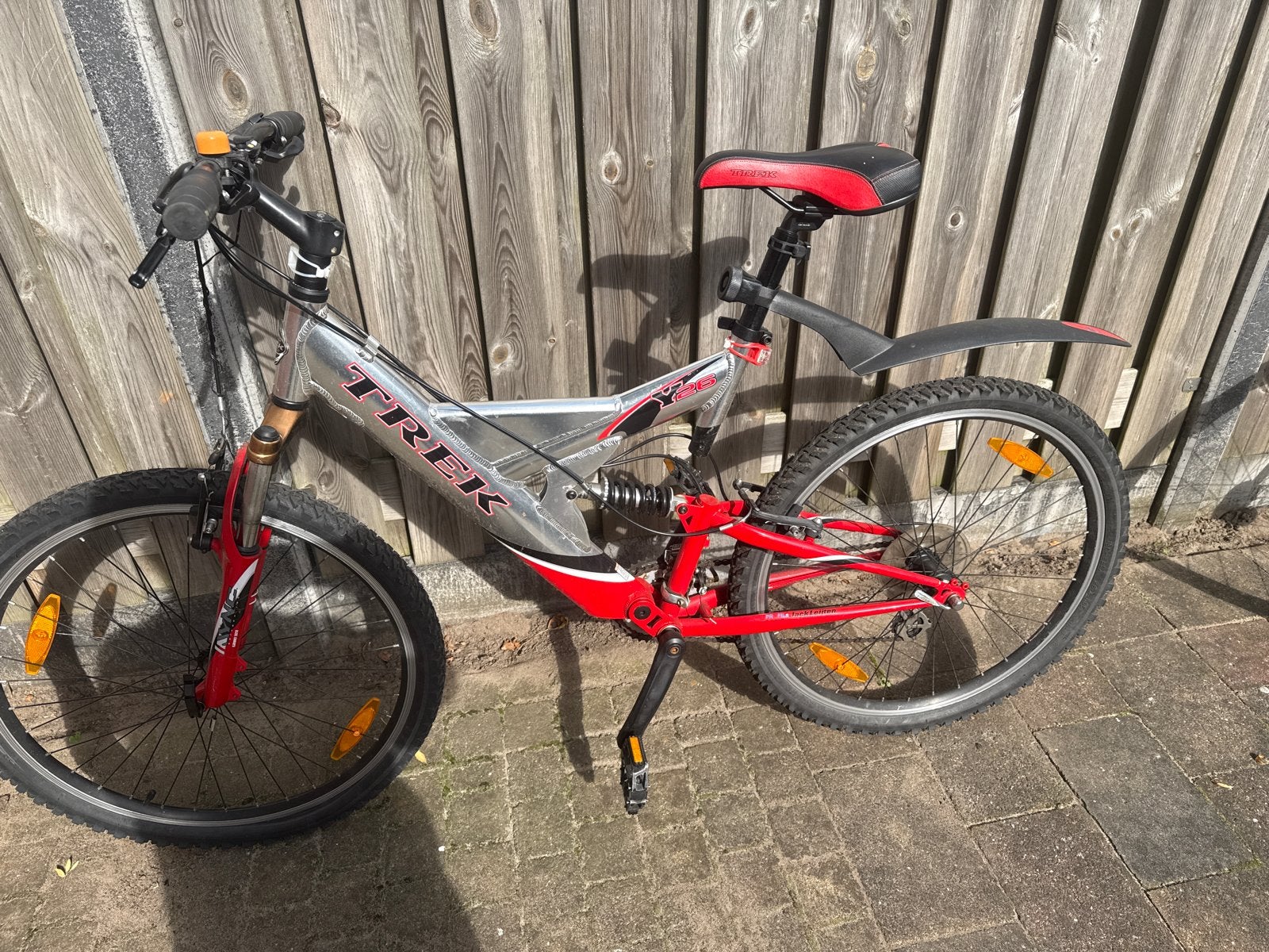 Trek mountainbike met dubbele vering, Fietsen en Brommers, Gebruikt, Ophalen of Verzenden, Trek, Velgrem
