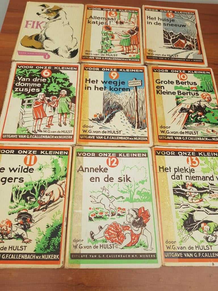 W.G. van de Hulst - Voor Onze Kleinen - 12 boekjes, Antiek en Kunst, Ophalen of Verzenden, W.G. van de Hulst