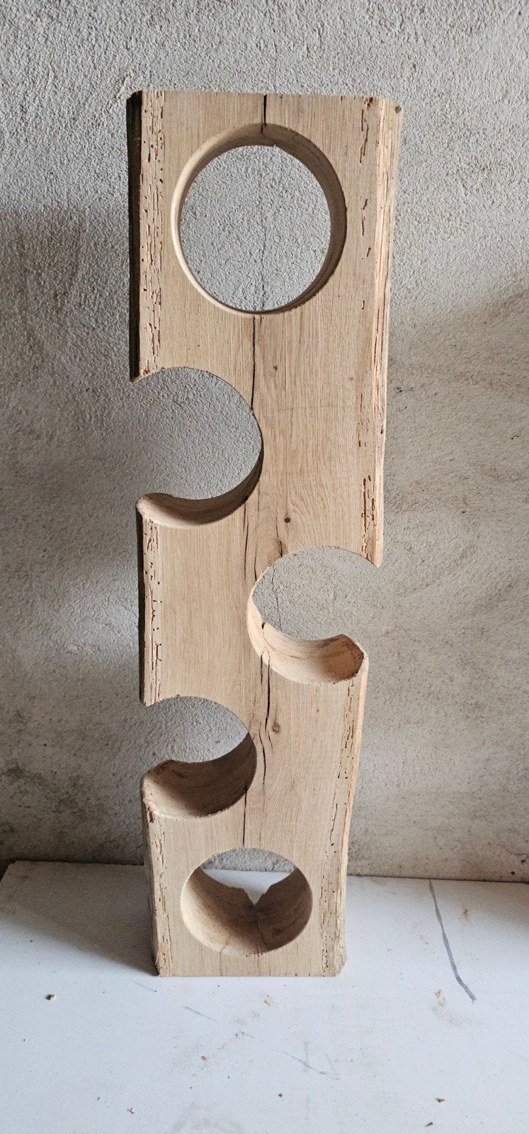 Eiken Toiletrolhouder van Oude Eikenbalken - Uniek Design, Ophalen