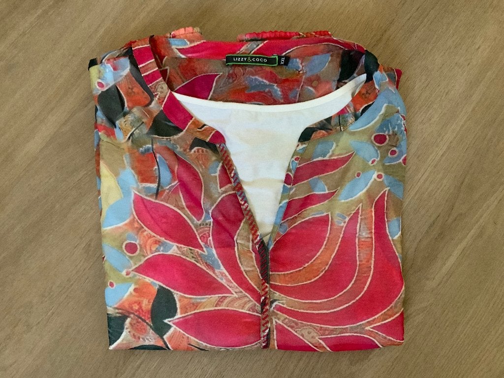 Super leuke top Lizzy & Coco xxl, Kleding | Dames, Maat 46/48 (XL) of groter, Korte mouw, Meerkleurig, Verzenden