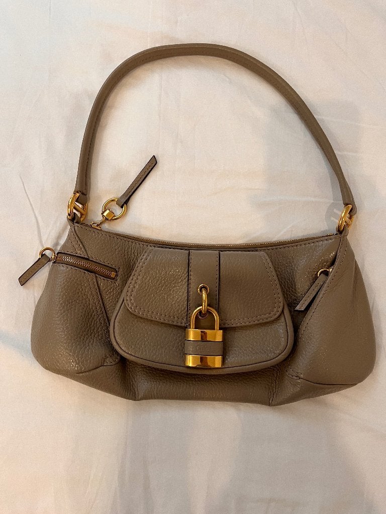 CHLOE TAS, Ophalen, Zo goed als nieuw, Beige, Handtas