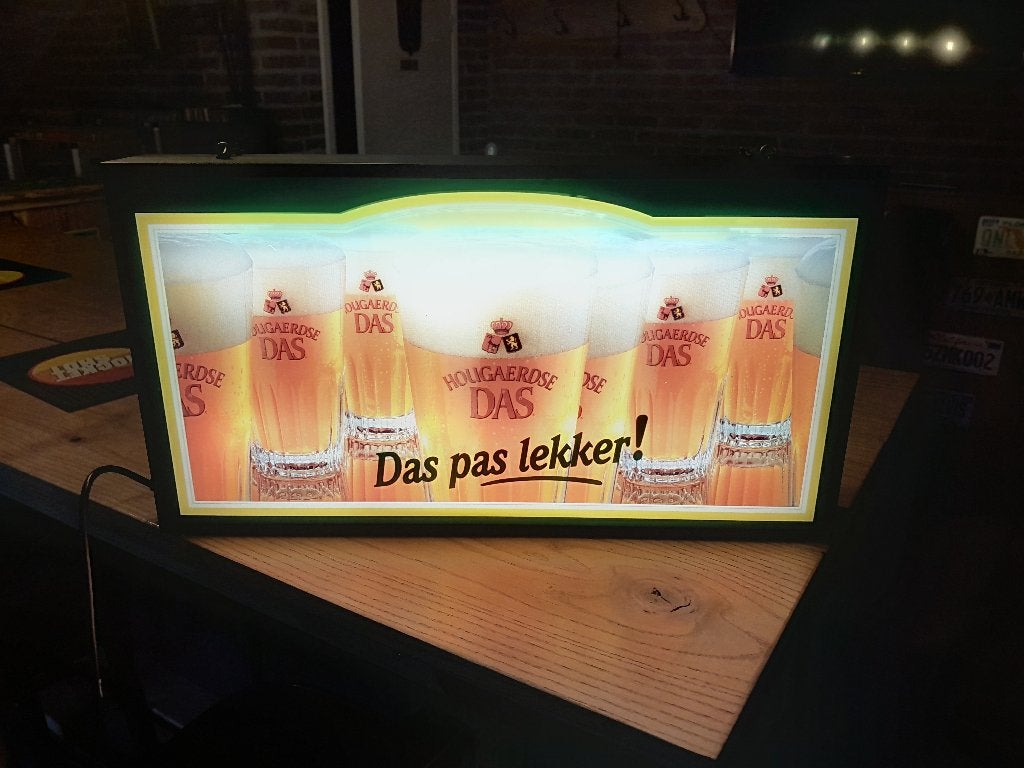 Hoegaarden Das pas lekker licht reclame, Verzamelen, Merken en Reclamevoorwerpen, Ophalen of Verzenden, Gebruikt, Reclamebord