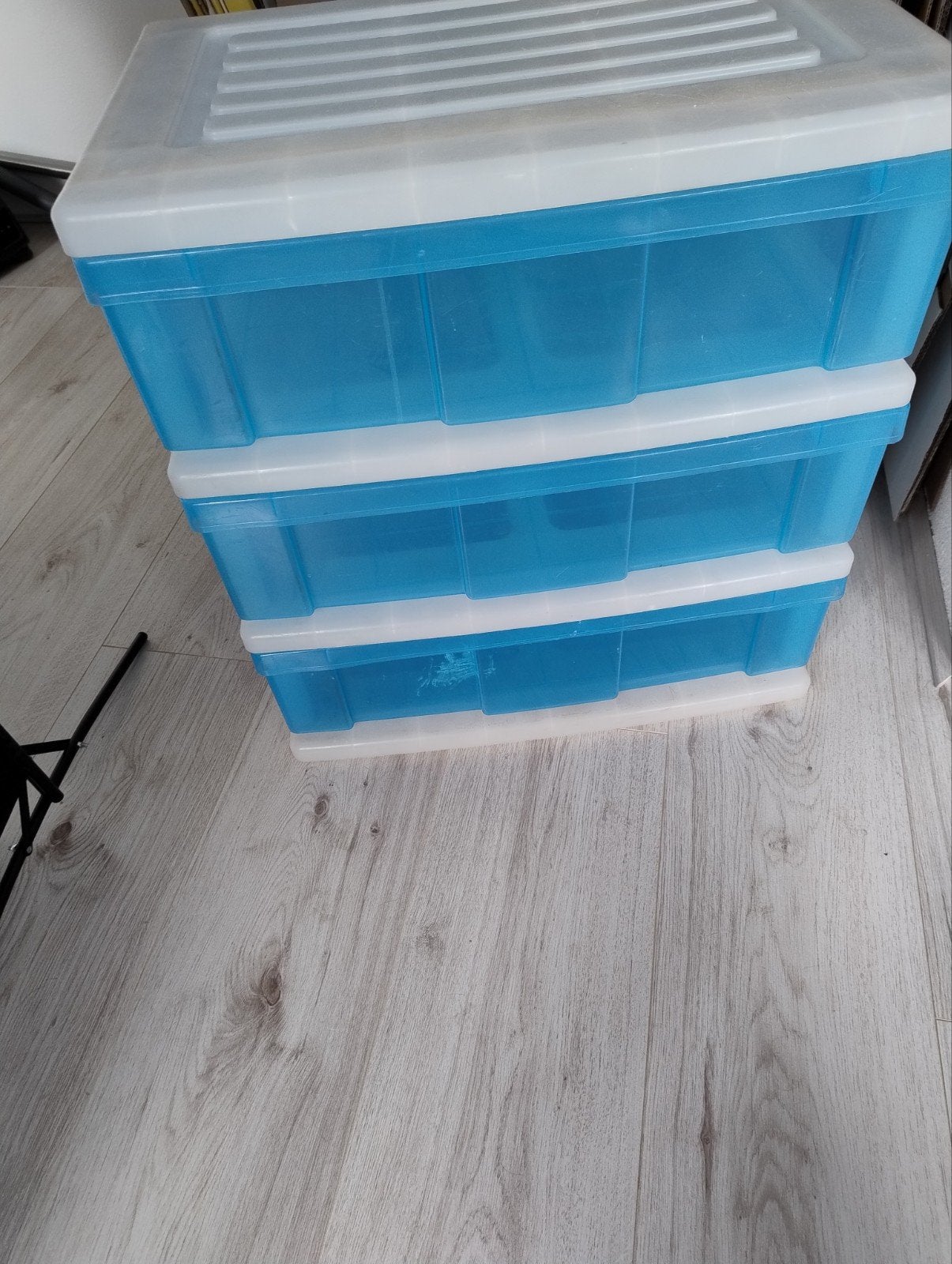 Kunststof 3 laden kastje hoog 62cm breed 60cm diep 40cm, Ophalen