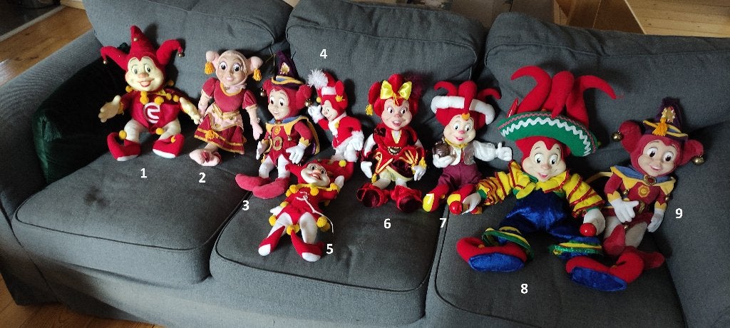 Diverse Efteling poppen Pardoes en Pardijn, Ophalen of Verzenden, Zo goed als nieuw, Beeldje of Poppetje