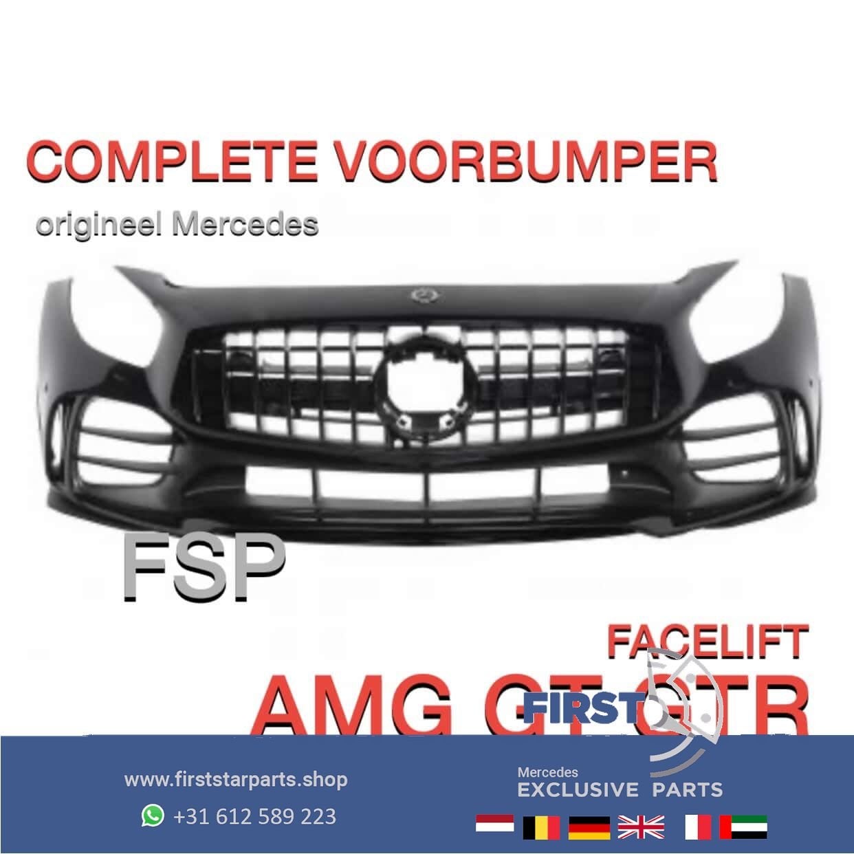 ORIGINELE X290 AMG VOORBUMPER Mercedes GT GTR FACELIFT C290, Gebruikt, -, Voor, Ophalen of Verzenden