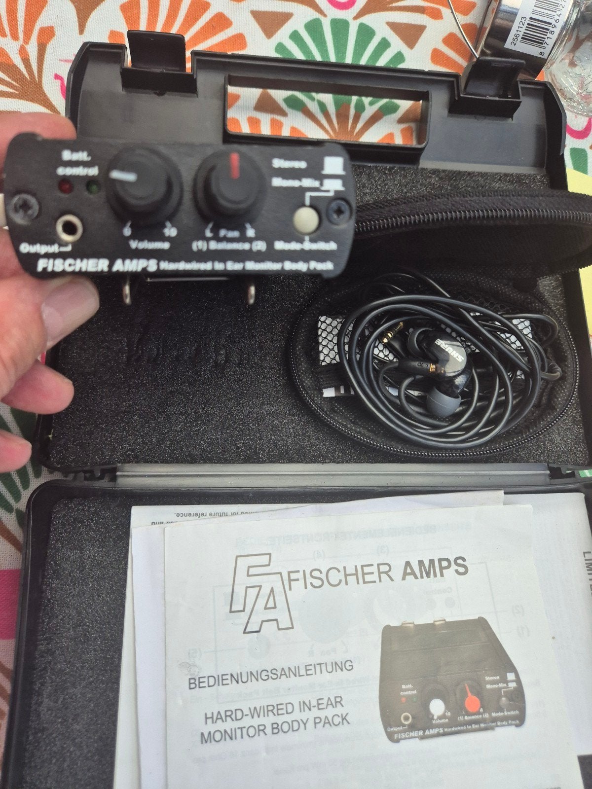 Shure SE215 In-Ear Monitors met Fischer Amps Body Pack, Audio, Tv en Foto, Koptelefoons, Ophalen, In-ear, Gebruikt, Shure