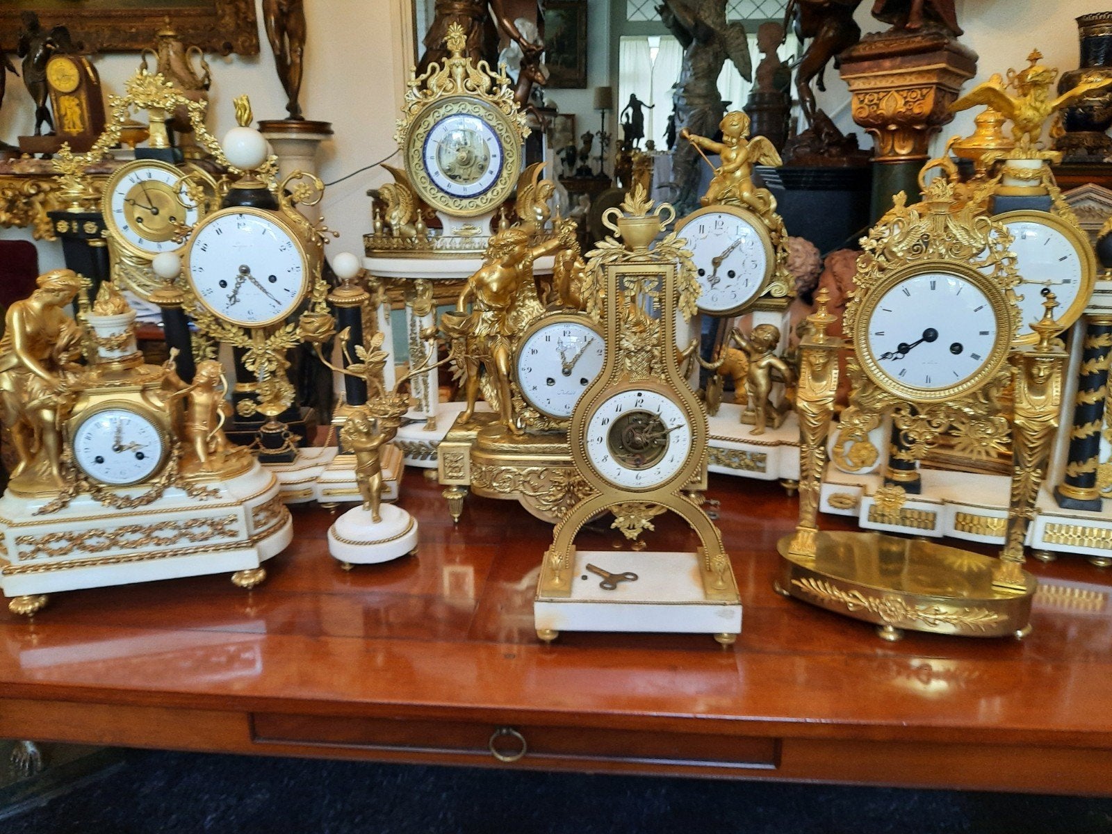 10 antieke Pendule Klokken ( package deal ), Antiek en Kunst, Ophalen