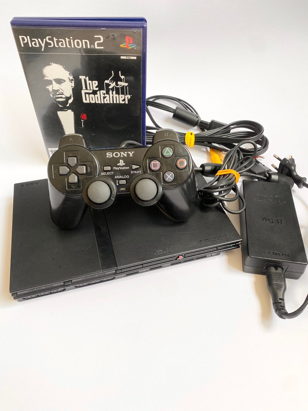 Playstation 2 Slim + The Godfather, Spelcomputers en Games, Spelcomputers | Sony PlayStation 2, Ophalen of Verzenden, Zo goed als nieuw
