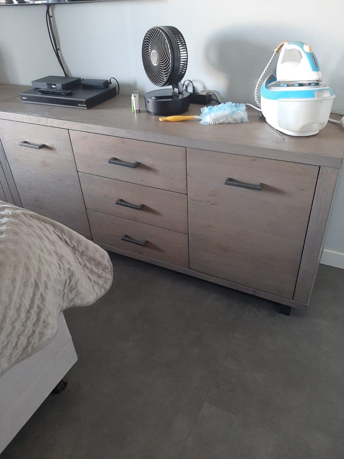 Twee vergrijsd eiken kasten - 172x45x80 cm, Huis en Inrichting, Ophalen, 150 tot 200 cm, Eikenhout, Met lade(s)