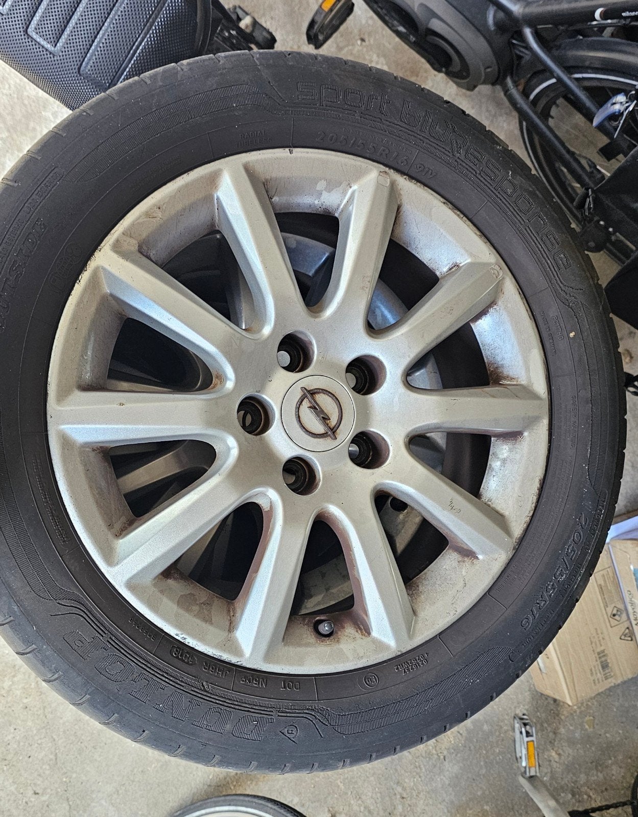 Opel Zafira velgen met Dunlop Sport BluResponse zomerban, Auto-onderdelen, Banden en Velgen, Ophalen, Gebruikt, 16 inch, Banden en Velgen